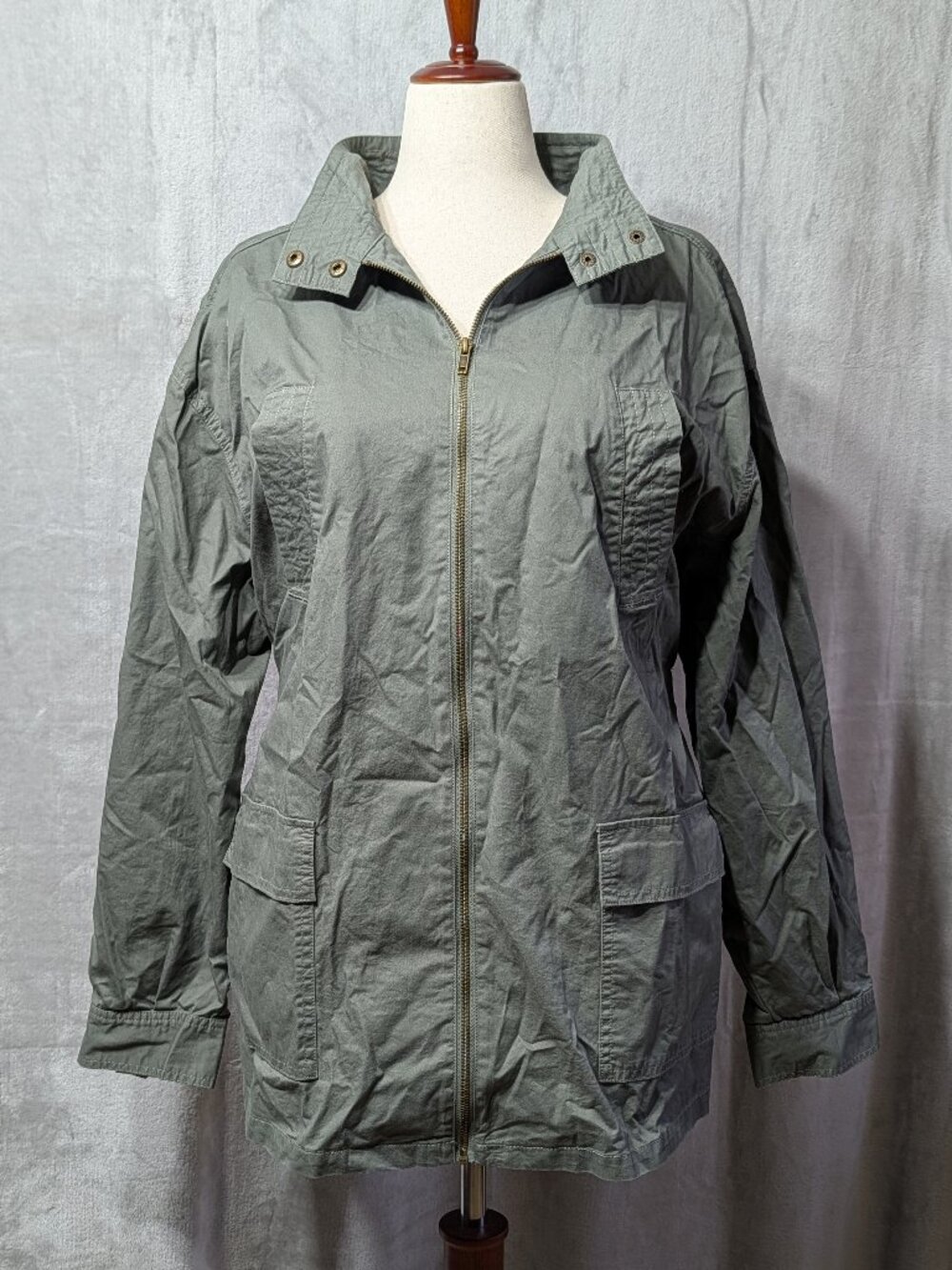 Ellos (size 22) Cotton 4 Pocket Zipper Front Light Jacket